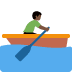 🚣🏿‍♂️ man rowing boat: dark skin tone display on Twitter